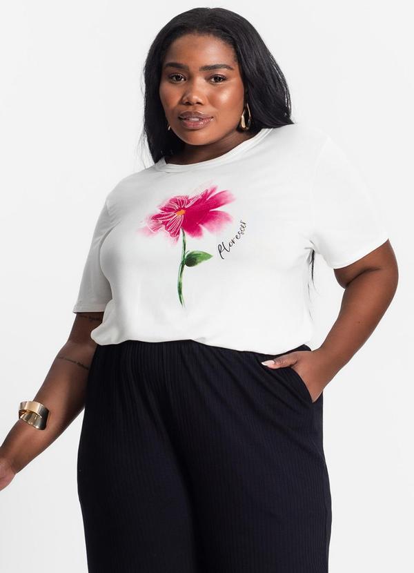 Rovitex - Blusa Feminina Estampa Plus Bege 4