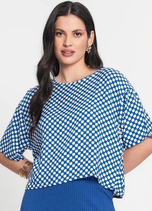 Blusa Feminina Estampada Infinita Cor (Azul) - INFINITA COR