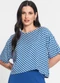 Infinita Cor - Blusa Feminina Estampada Azul - variação: Azul