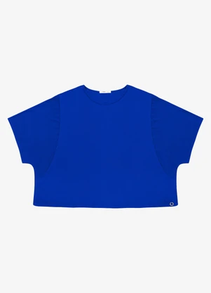 Secret Glam - Blusa Feminina Manga Ampla Azul - SECRET GLAM