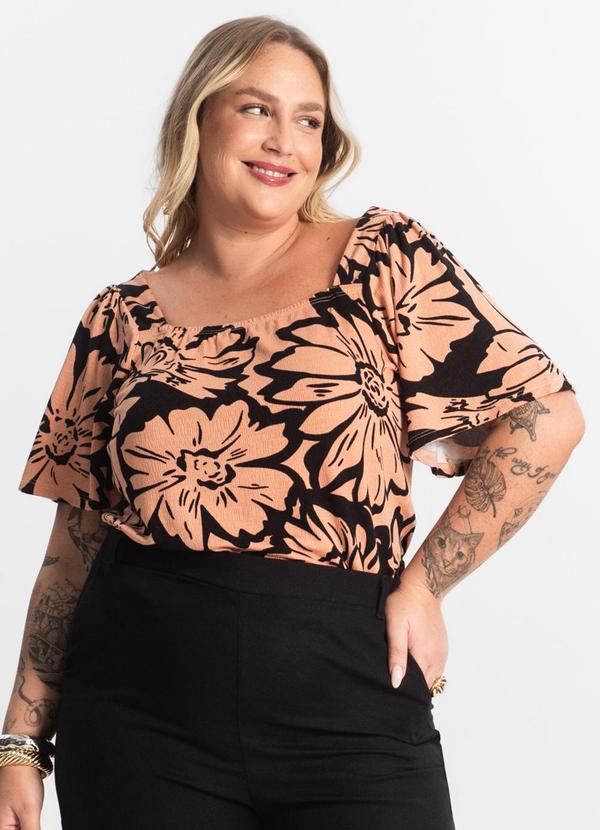 Secret Glam - Blusa Feminina Manga Ampla Marrom 4