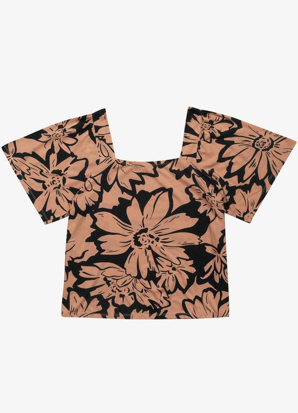 Secret Glam - Blusa Feminina Manga Ampla Marrom 5