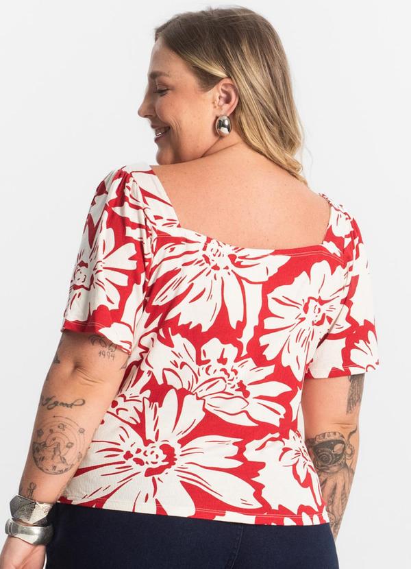 Secret Glam - Blusa Feminina Manga Ampla Vermelho 2
