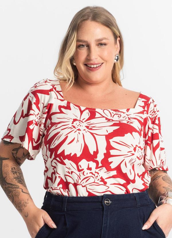 Secret Glam - Blusa Feminina Manga Ampla Vermelho 4