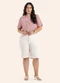 Secret Glam - Blusa Feminina Manga Curta com Bordado Verde - variação: Rosa