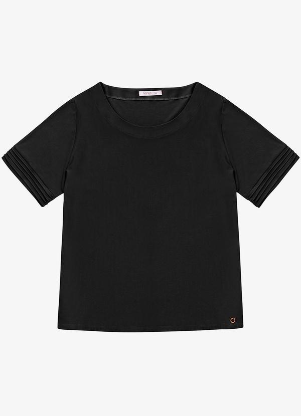 Secret Glam - Blusa Feminina Manga Curta Preto 5