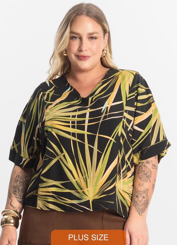 Secret Glam - Blusa Feminina Manga Curta Preto