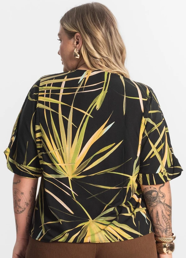 Secret Glam - Blusa Feminina Manga Curta Preto 2