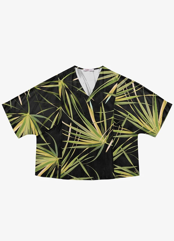 Secret Glam - Blusa Feminina Manga Curta Preto 5