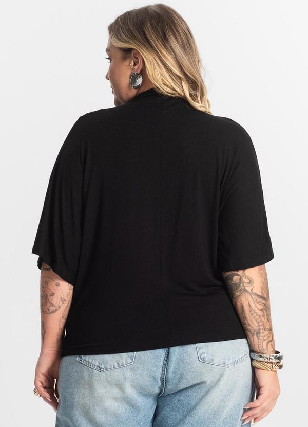 Secret Glam - Blusa Feminina Manga Curta Preto 2