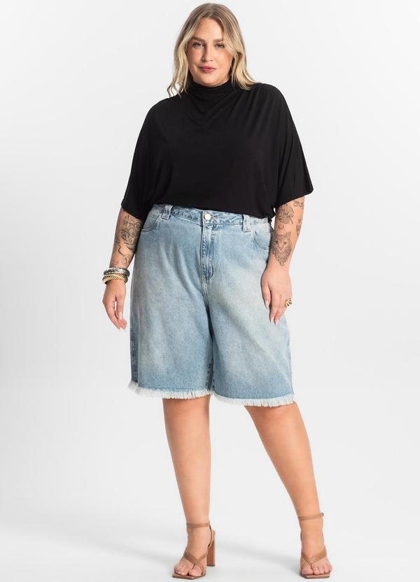 Secret Glam - Blusa Feminina Manga Curta Preto 3