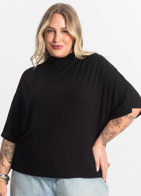 Secret Glam - Blusa Feminina Manga Curta Preto 4