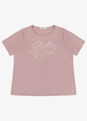 Secret Glam - Blusa Feminina Manga Curta Rosa - SECRET GLAM