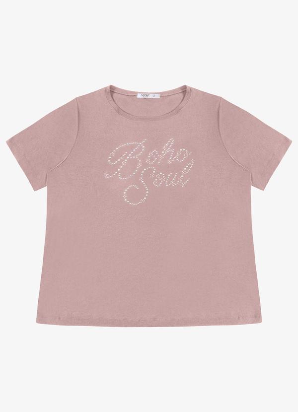 Secret Glam - Blusa Feminina Manga Curta Rosa