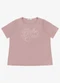 Secret Glam - Blusa Feminina Manga Curta Marrom - variação: Rosa