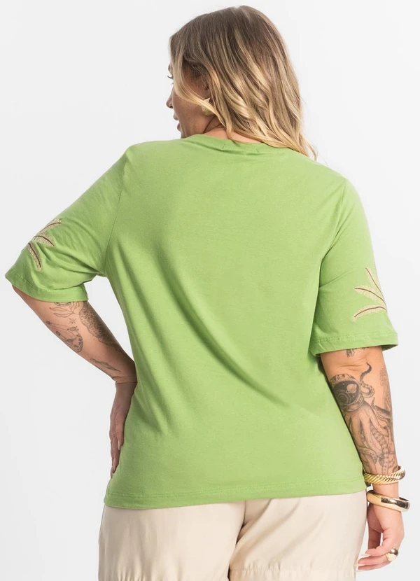 Secret Glam - Blusa Feminina Manga Curta Verde 3