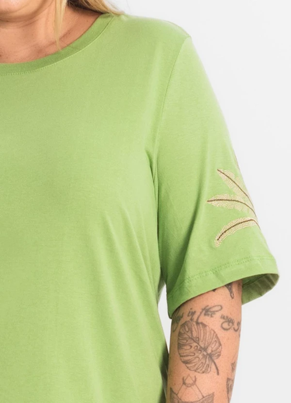 Secret Glam - Blusa Feminina Manga Curta Verde 5