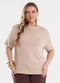 Secret Glam - Blusa Feminina Manga Curta Viscotricot Verde - variação: Marrom
