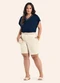 Secret Glam - Blusa Feminina Manga Morcego Bege - variação: Azul