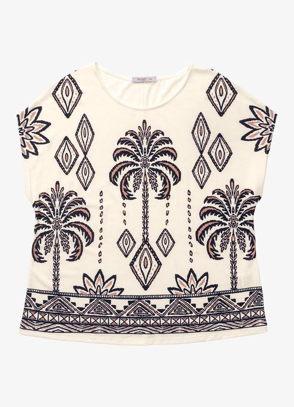 Secret Glam - Blusa Feminina Manga Morcego Bege 2