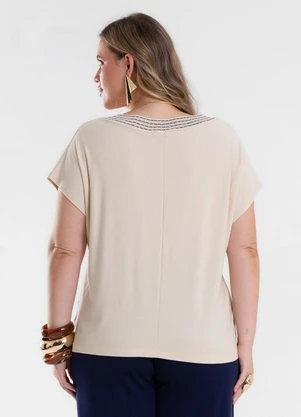 Secret Glam - Blusa Feminina Manga Morcego Bege - SECRET GLAM
