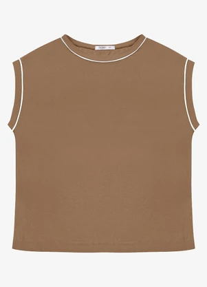 Secret Glam - Blusa Feminina Manga Morcego Marrom - SECRET GLAM