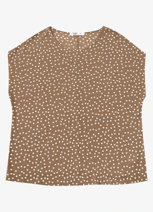 Secret Glam - Blusa Feminina Manga Morcego Marrom - SECRET GLAM