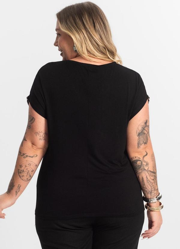 Secret Glam - Blusa Feminina Manga Morcego Preto 2