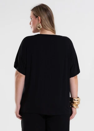 Secret Glam - Blusa Feminina Manga Morcego Preto - SECRET GLAM