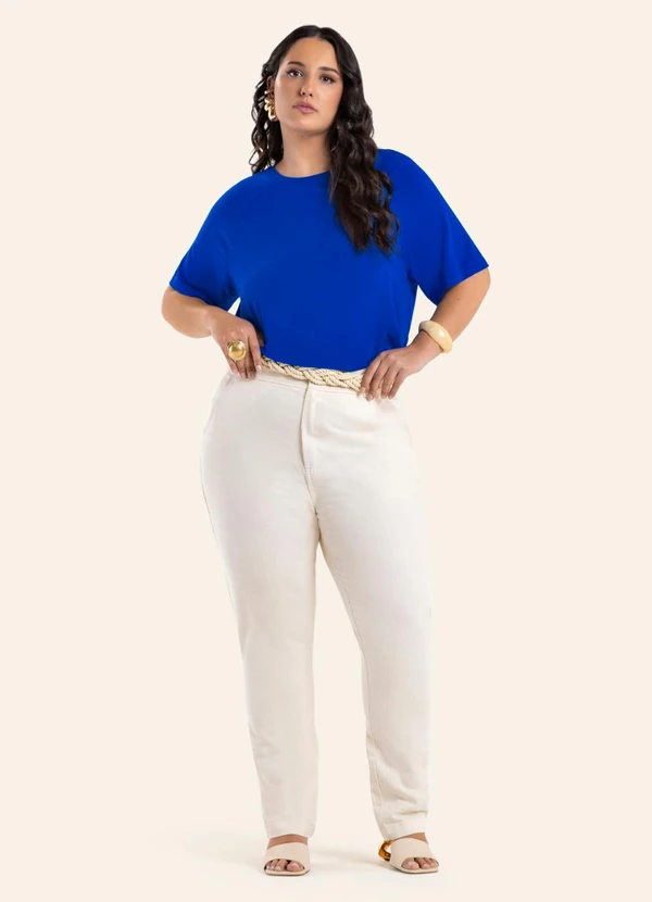 Secret Glam - Blusa Feminina Manga Raglan Azul