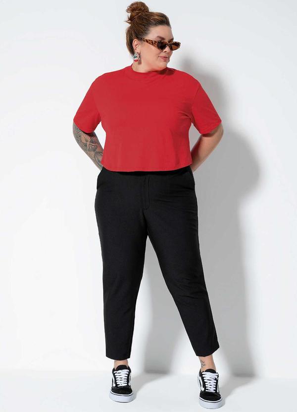 Cativa Plus Size - Blusa Feminina Plus Básica Vermelho 2