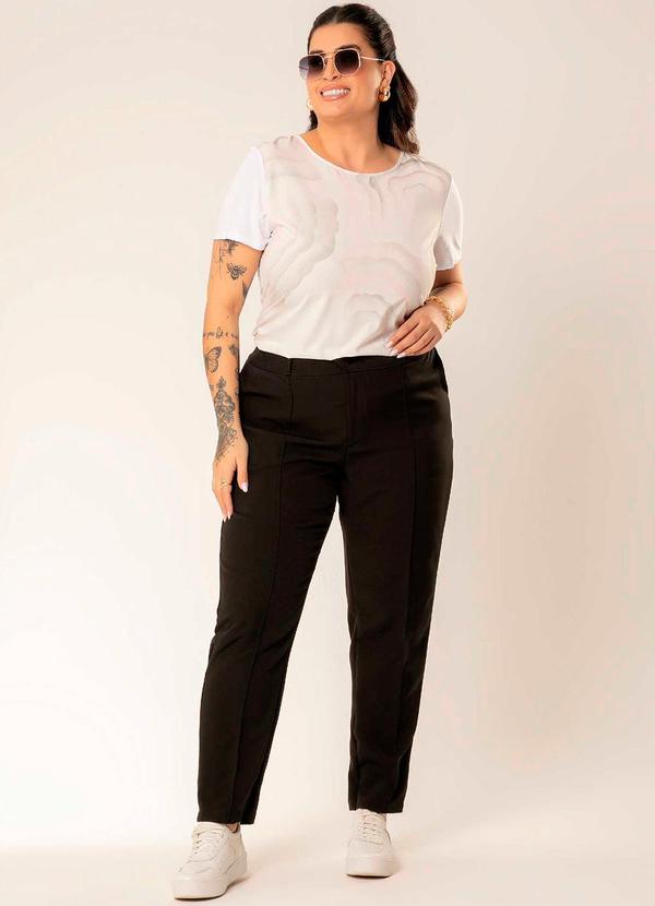 Cativa - Blusa Feminina Plus com Estampa Branco 2