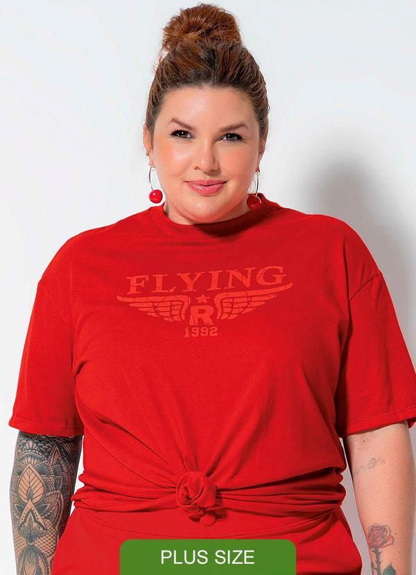 Cativa Plus Size - Blusa Feminina Plus com Estampa Vermelho