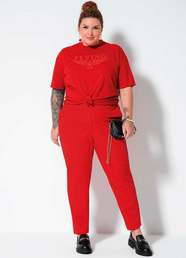 Cativa Plus Size - Blusa Feminina Plus com Estampa Vermelho 2