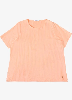 Secret Glam - Blusa Feminina Plus Manga Curta  Rosa - SECRET GLAM