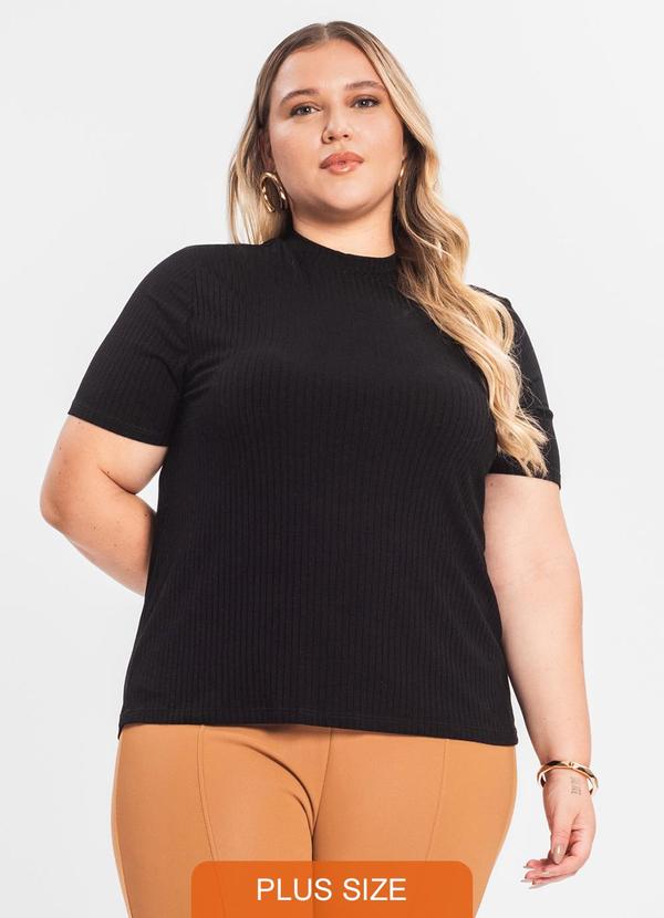 Rovitex - Blusa Feminina Plus Secret Glam Preto