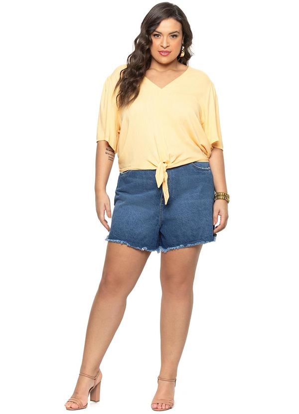 Secret Glam - Blusa Feminina Plus Size Amarelo 3