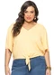 Secret Glam - Blusa Feminina Plus Size Rosa - variação: Amarelo
