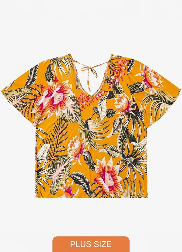 Infinita Cor - Blusa Feminina Plus Size Amarelo