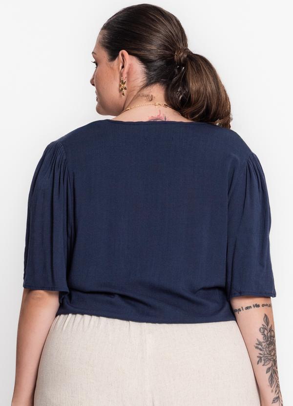 Secret Glam - Blusa Feminina Plus Size Azul 2
