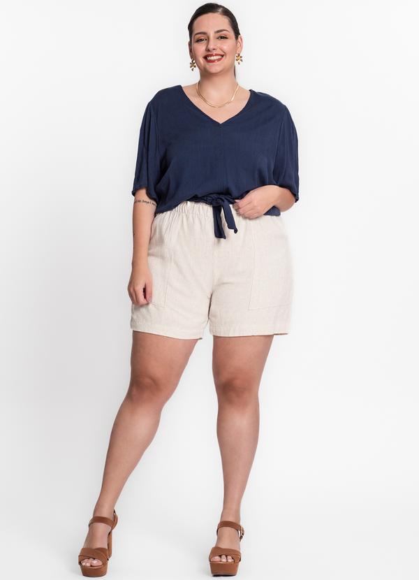 Secret Glam - Blusa Feminina Plus Size Azul 3