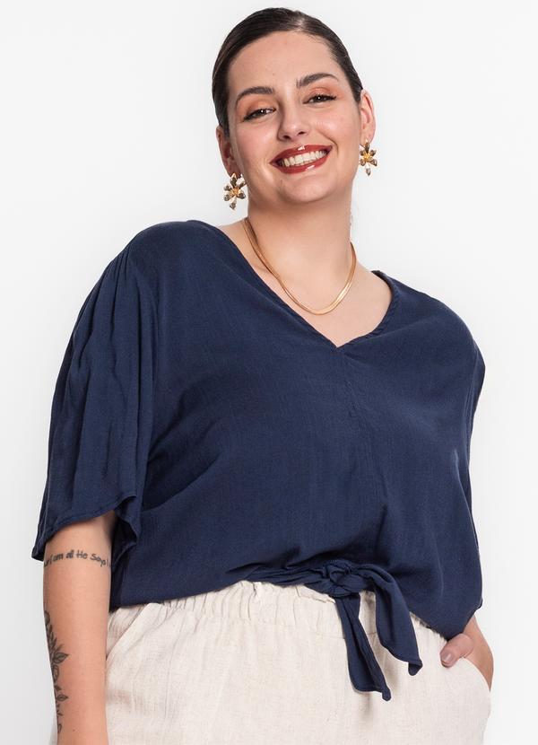 Secret Glam - Blusa Feminina Plus Size Azul 4