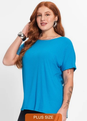 Secret Glam - Blusa Feminina Plus Size Azul - SECRET GLAM