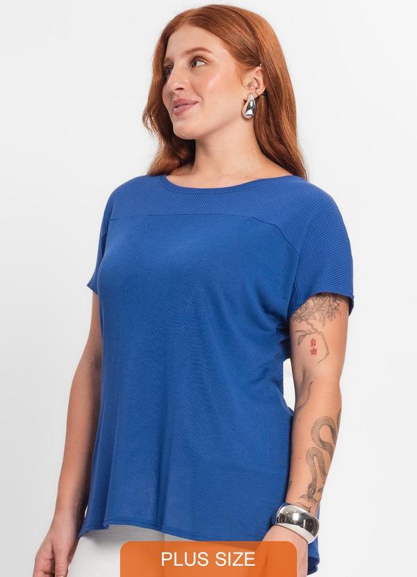 Secret Glam - Blusa Feminina Plus Size Azul 2