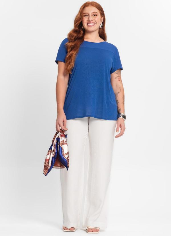 Secret Glam - Blusa Feminina Plus Size Azul 3