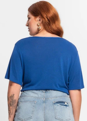 Secret Glam - Blusa Feminina Plus Size Azul - SECRET GLAM
