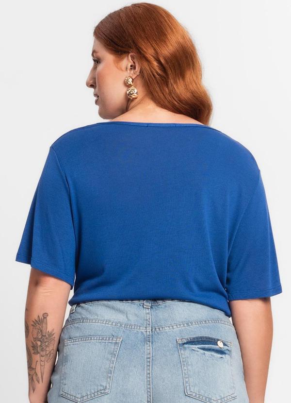 Secret Glam - Blusa Feminina Plus Size Azul 2