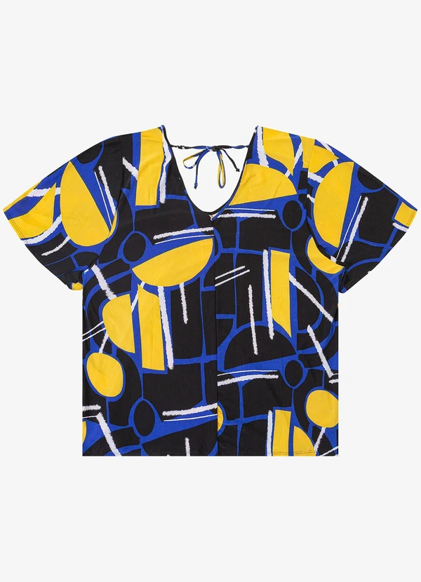 Infinita Cor - Blusa Feminina Plus Size Azul 2