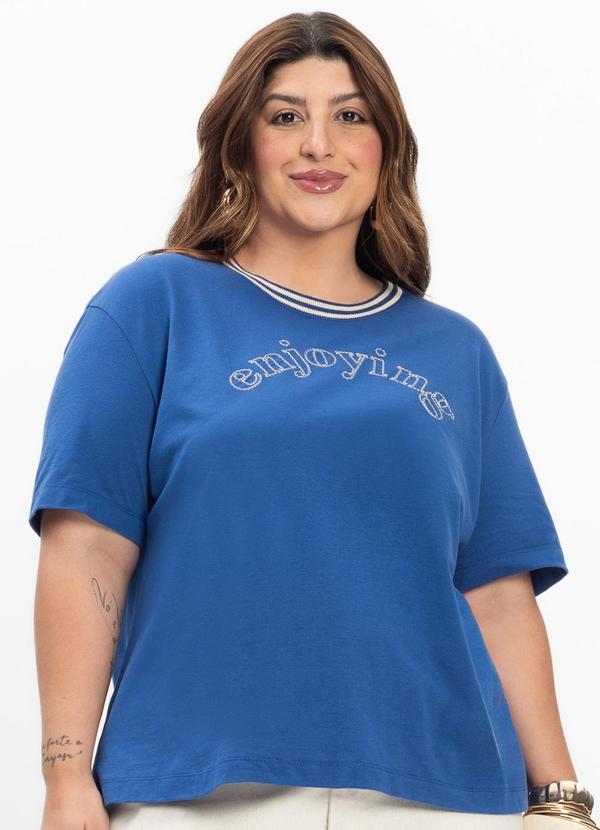 Secret Glam - Blusa Feminina Plus Size Azul 4
