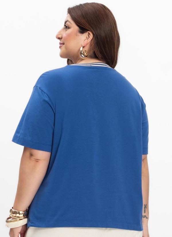 Secret Glam - Blusa Feminina Plus Size Azul 3